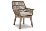 Beach Front Beige Arm Chair with Cushion