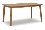 Janiyah Light Brown Outdoor Dining Table with 2 Benches