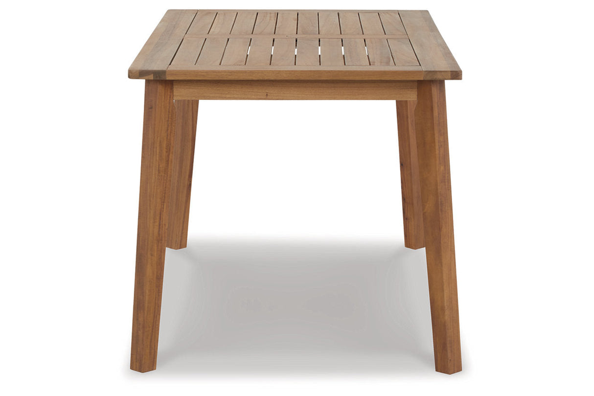 Janiyah Light Brown Outdoor Dining Table