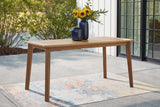 Janiyah Light Brown Outdoor Dining Table