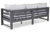 Amora Charcoal Gray Outdoor Sofa with Cushion