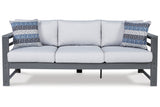 Amora Charcoal Gray Outdoor Sofa with Cushion