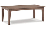 Emmeline Brown Outdoor Coffee Table