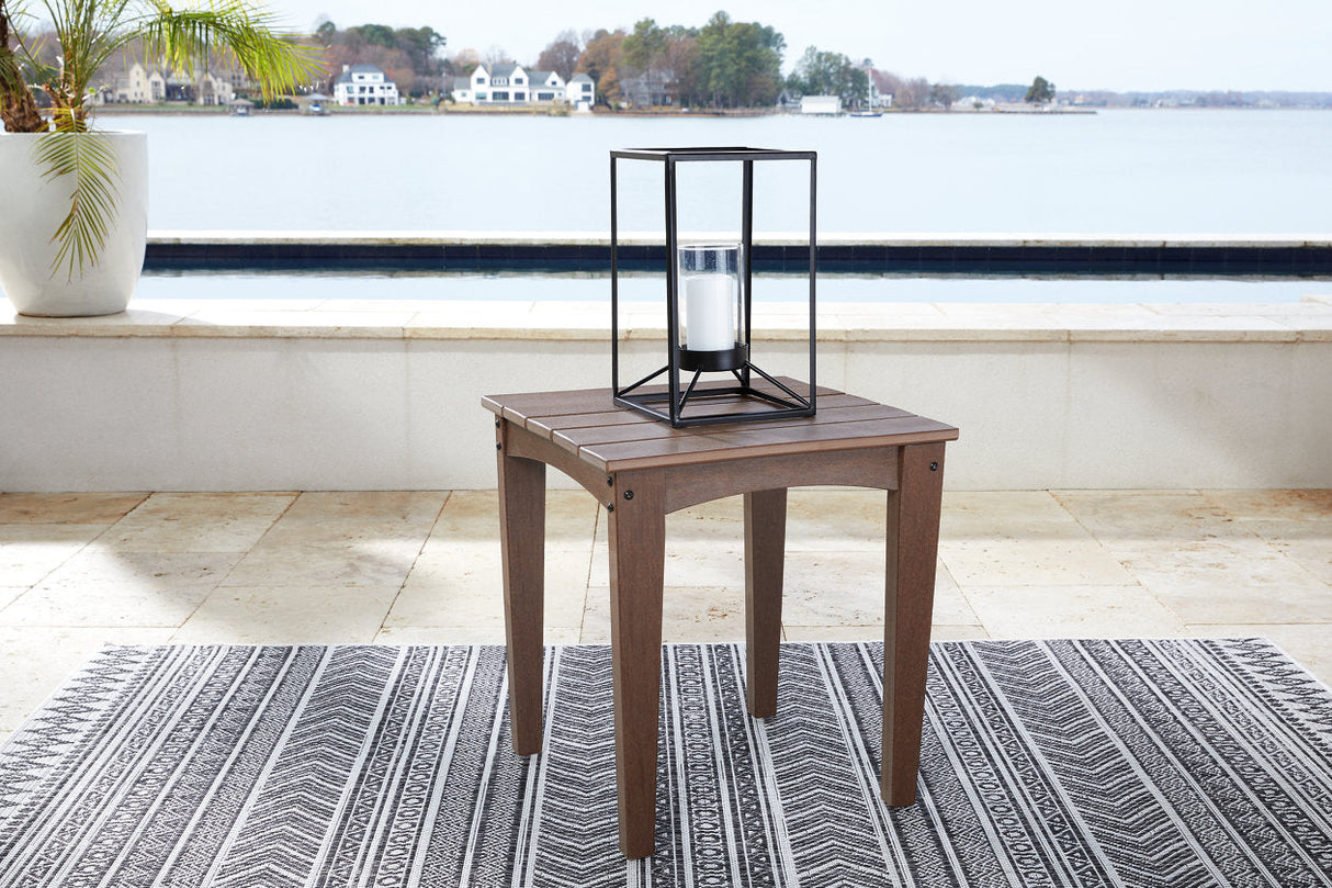 Emmeline Brown Outdoor End Table