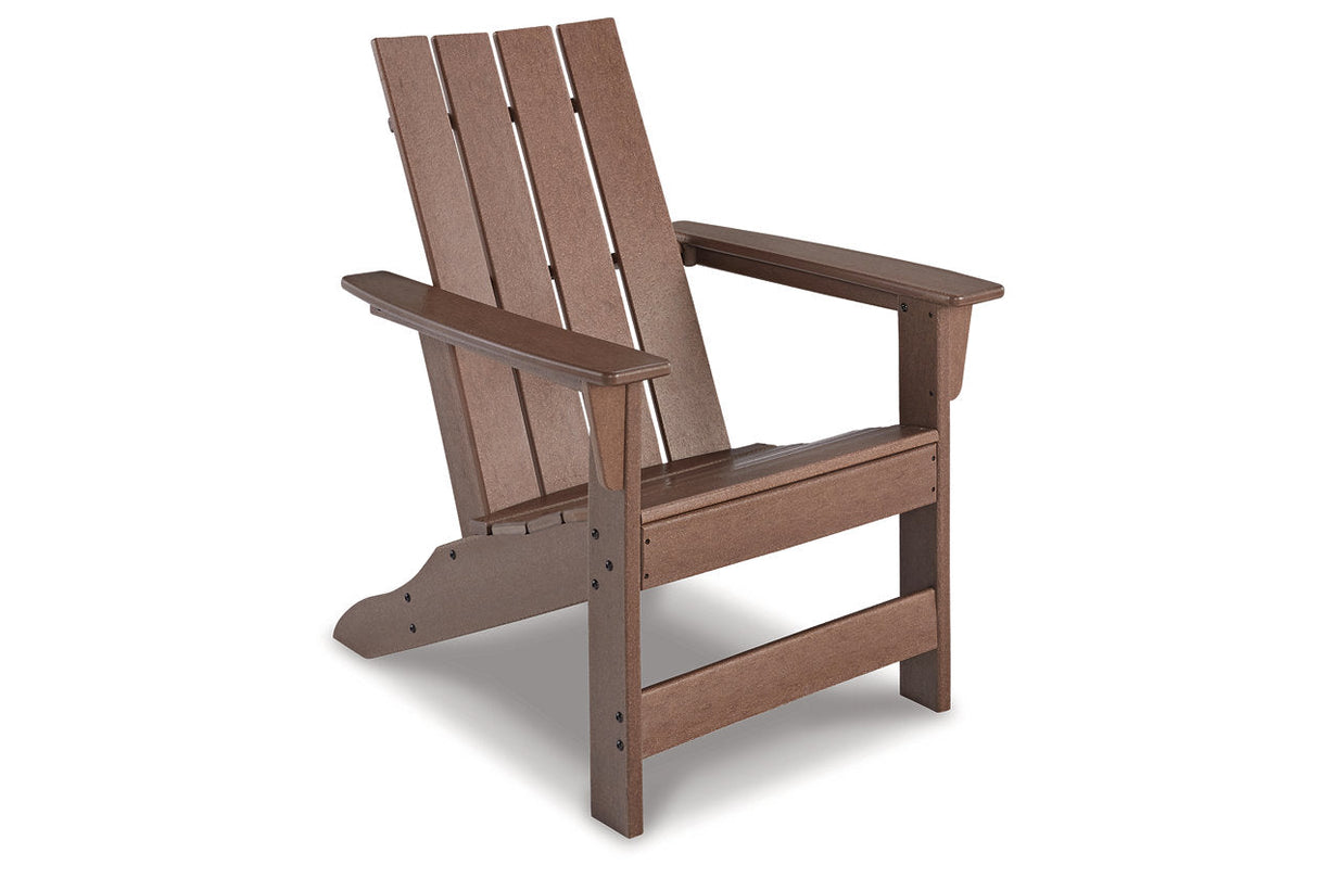 Emmeline Brown 2 Adirondack Chairs with Tete-A-Tete Table Connector