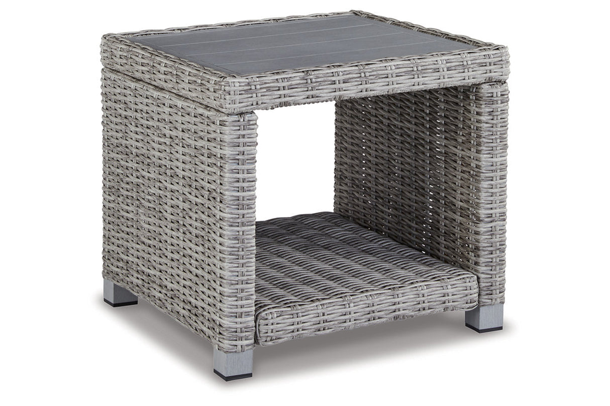 NAPLES BEACH Light Gray Outdoor End Table