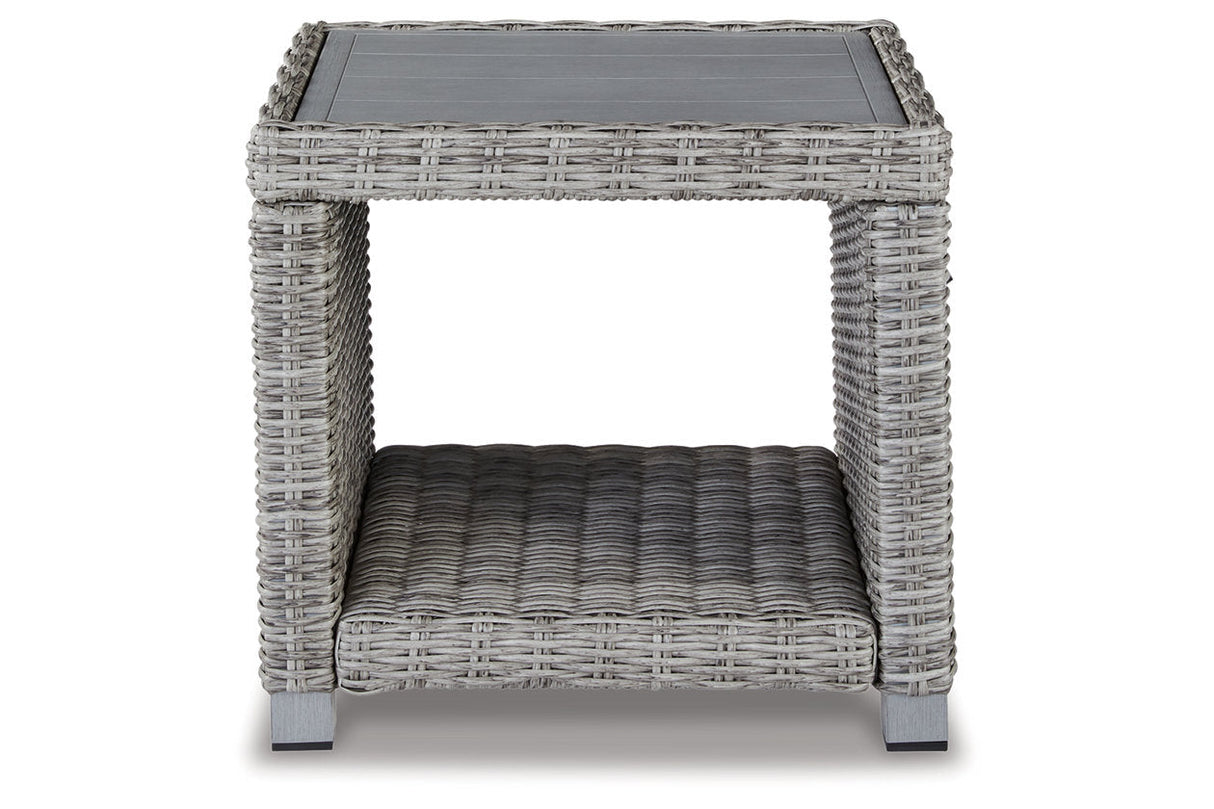 NAPLES BEACH Light Gray Outdoor End Table