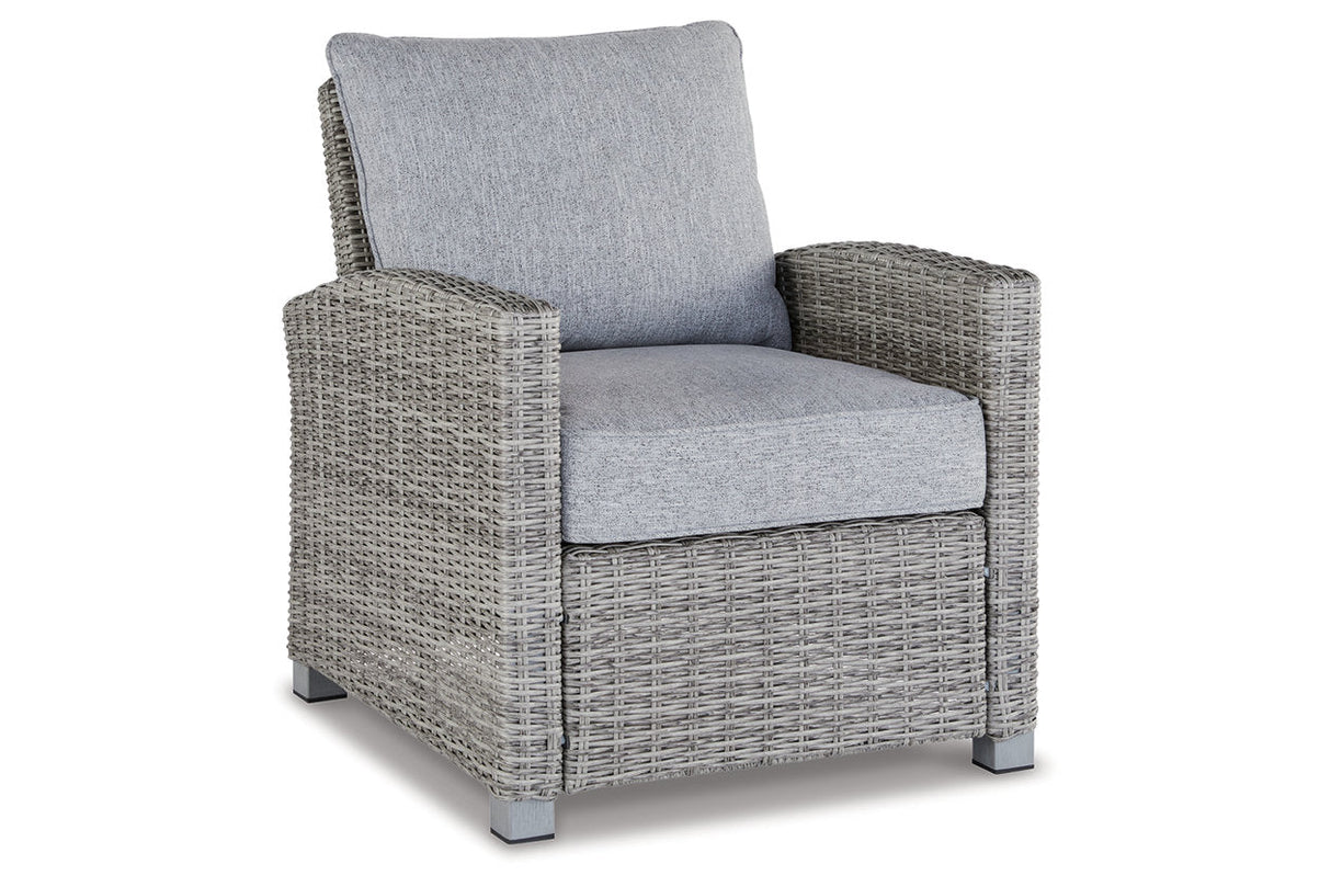 NAPLES BEACH Light Gray Lounge Chair with Cushion