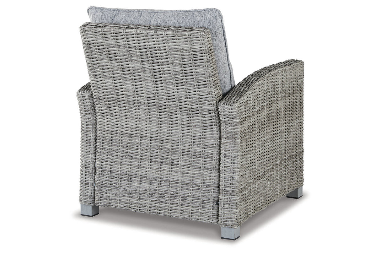 NAPLES BEACH Light Gray Lounge Chair with Cushion