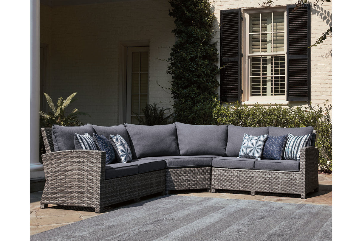 Salem Beach Gray 3-Piece Outdoor Sectional