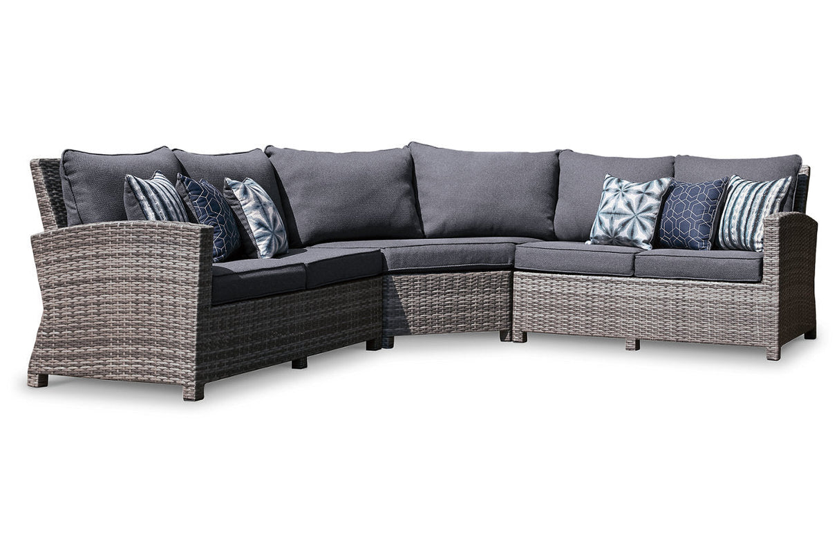 Salem Beach Gray 3-Piece Outdoor Sectional