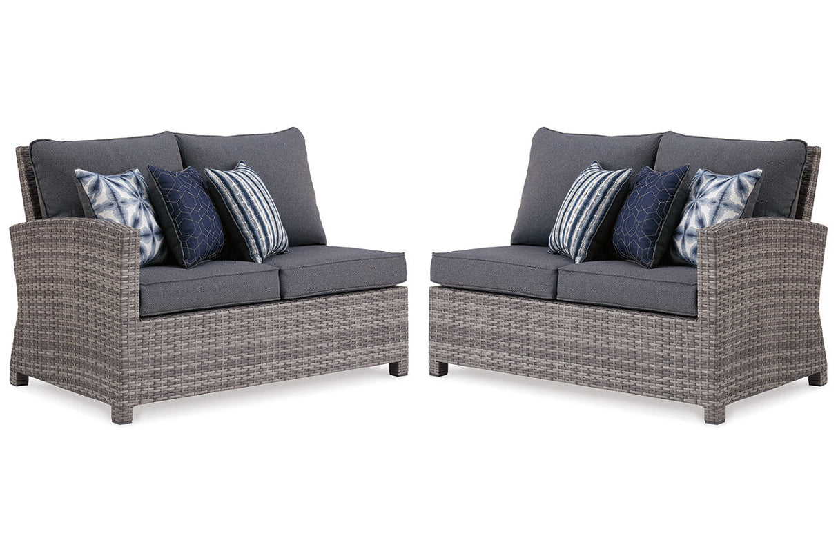 Salem Beach Gray Left-Arm Facing Loveseat/Right-Arm Facing Loveseat