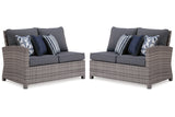 Salem Beach Gray Left-Arm Facing Loveseat/Right-Arm Facing Loveseat