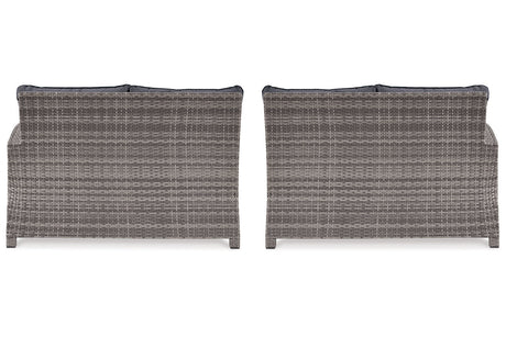 Salem Beach Gray Left-Arm Facing Loveseat/Right-Arm Facing Loveseat