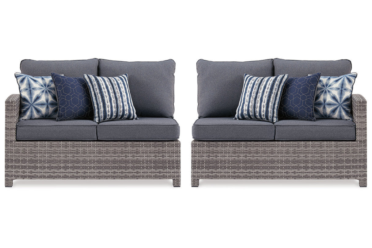 Salem Beach Gray Left-Arm Facing Loveseat/Right-Arm Facing Loveseat