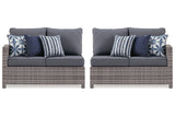 Salem Beach Gray Left-Arm Facing Loveseat/Right-Arm Facing Loveseat