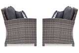 Salem Beach Gray Left-Arm Facing Loveseat/Right-Arm Facing Loveseat