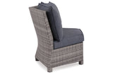 Salem Beach Gray Corner Chair with Cushion