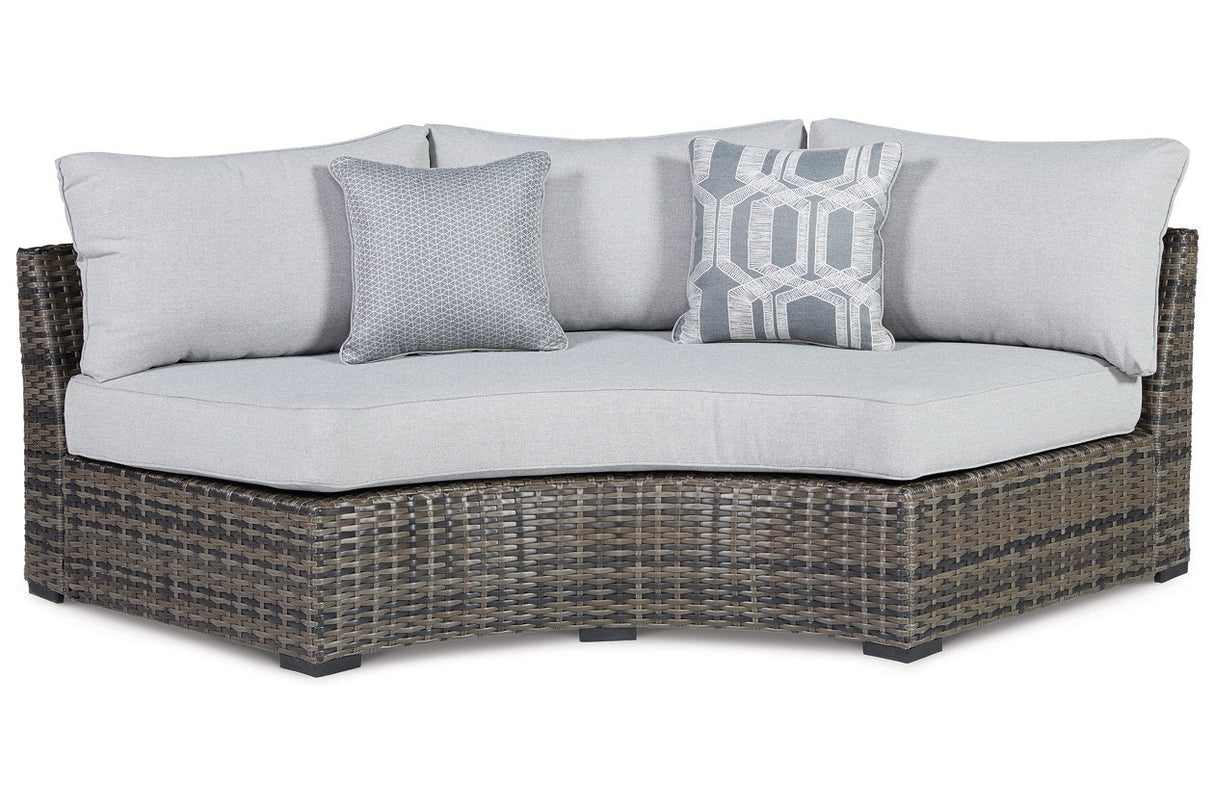 Harbor Court Gray 2-Piece Outdoor Sectional with Ottoman