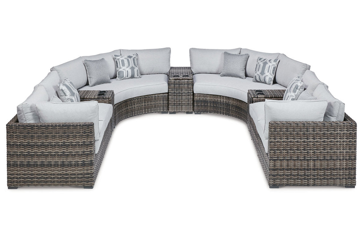 Harbor Court Gray 9-Piece Outdoor Sectional