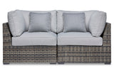 Harbor Court Gray Corner with Cushion