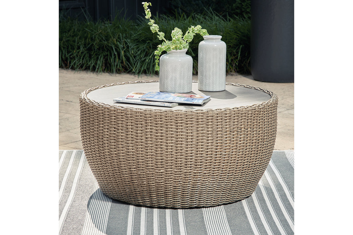 DANSON Beige Outdoor Coffee Table