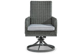 Elite Park Gray Swivel Chair with Cushion