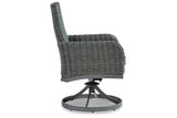 Elite Park Gray Swivel Chair with Cushion