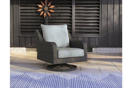 Elite Park Gray Outdoor Swivel Lounge with Cushion