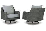 Elite Park Gray Outdoor Swivel Lounge with Cushion