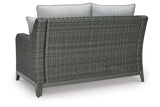 Elite Park Gray Outdoor Loveseat with Cushion