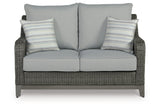 Elite Park Gray Outdoor Loveseat with Cushion