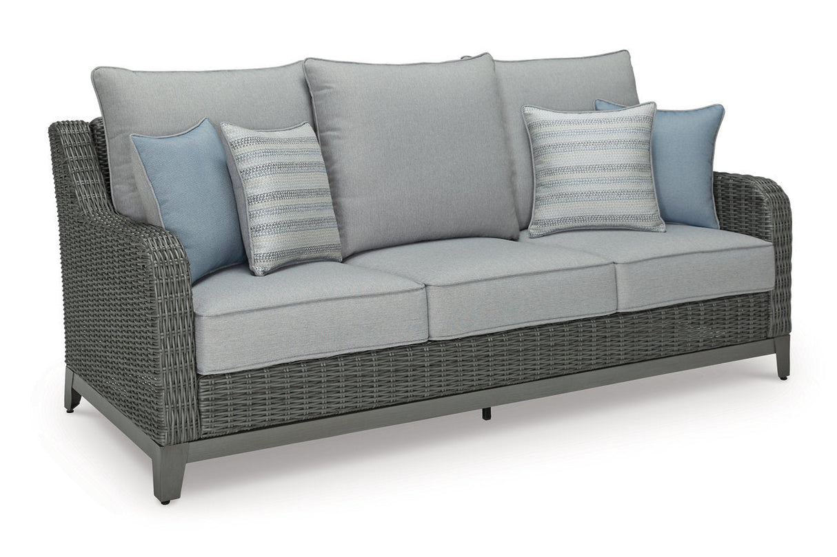 Elite Park Gray Outdoor Sofa, 2 Lounge Chairs and Coffee Table