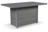 Palazzo Gray Outdoor Bar Table with Fire Pit