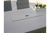 Palazzo Gray Outdoor Bar Table with Fire Pit