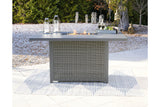 Palazzo Gray Outdoor Bar Table with Fire Pit