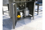 Palazzo Gray Outdoor Bar Table with Fire Pit