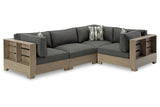 Citrine Park Brown 4-Piece Outdoor Sectional