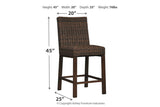 Paradise Trail Medium Brown Barstool