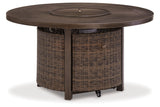 Paradise Trail Medium Brown Fire Pit Table