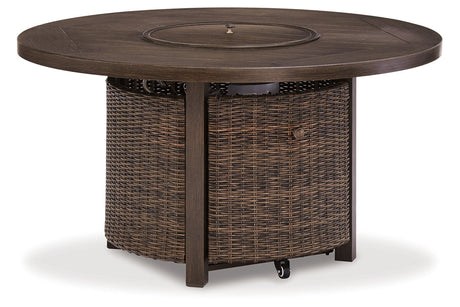 Paradise Trail Medium Brown Fire Pit Table