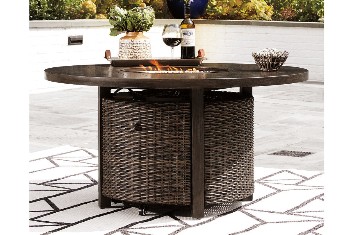 Paradise Trail Medium Brown Fire Pit Table