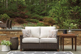 Paradise Trail Medium Brown Loveseat with Cushion