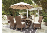 Beachcroft Beige Outdoor Dining Table with 6 Chairs