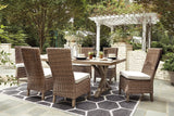 Beachcroft Beige Outdoor Dining Table with 6 Chairs