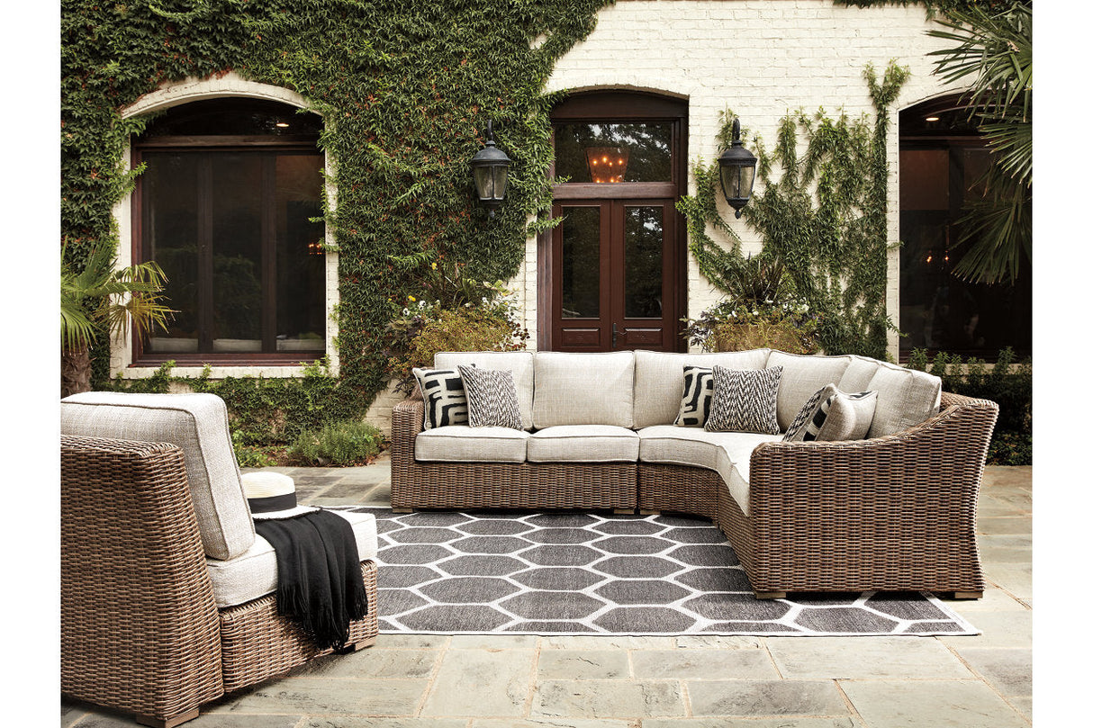 Beachcroft Beige 5-Piece Outdoor Seating Set