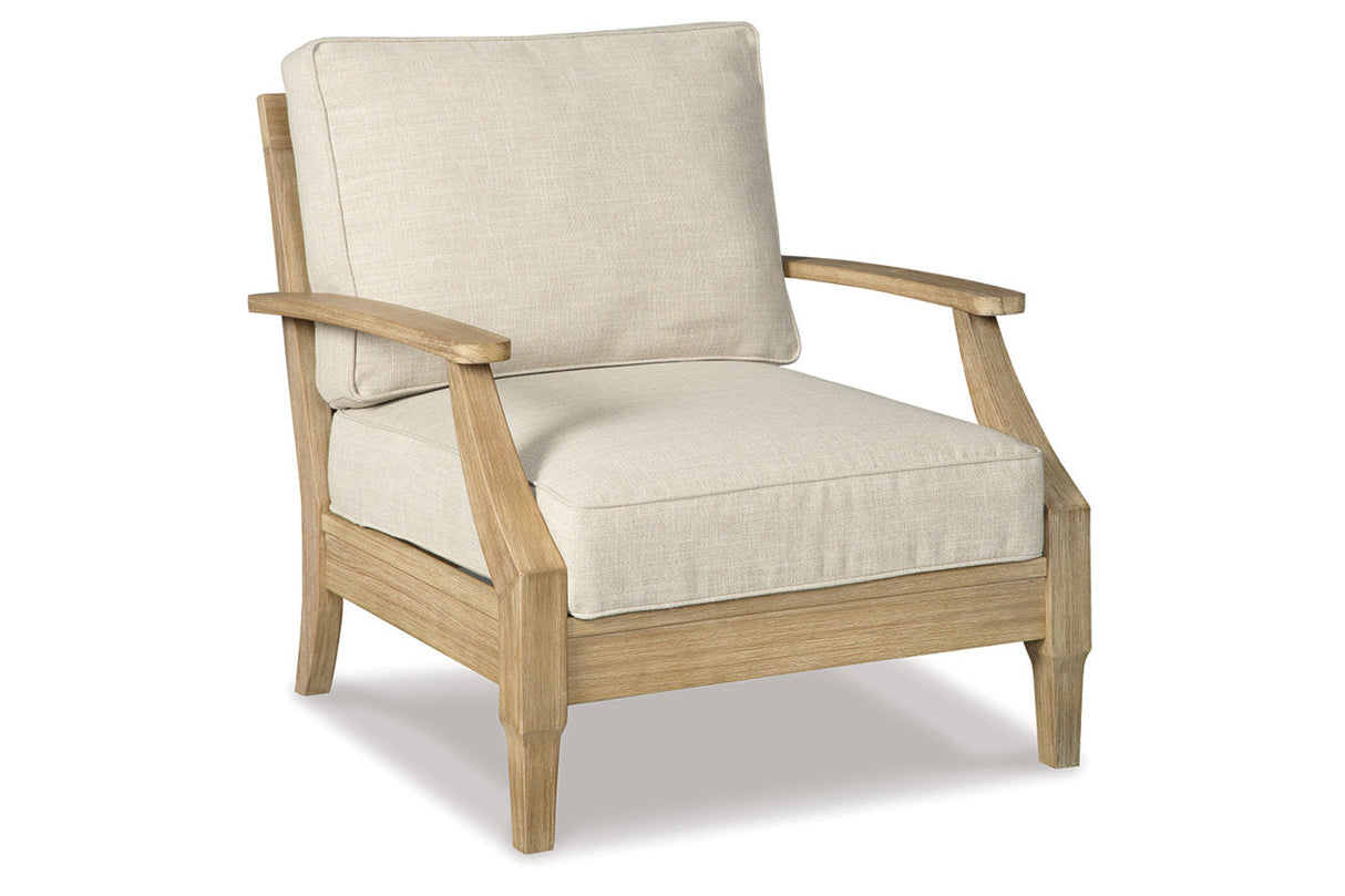 Clare View Beige Outdoor Sofa, Loveseat and Lounge Chair