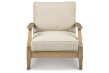 Clare View Beige Outdoor Loveseat and 4 Lounge Chairs