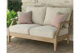 Clare View Beige Outdoor Sofa, Loveseat and Lounge Chair