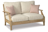 Clare View Beige Outdoor Sofa, Loveseat and Lounge Chair